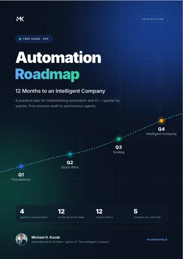 Cover of the PDF “Automation Roadmap — 12 Months to an Intelligent Company”